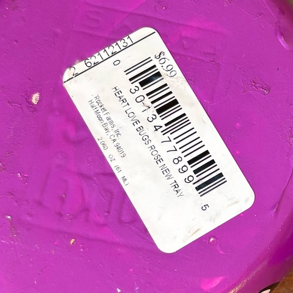 2 Rocket Farms Lovebugs Ladybugs Mini Planters Purple with White & Black Hearts - Picture 8 of 9